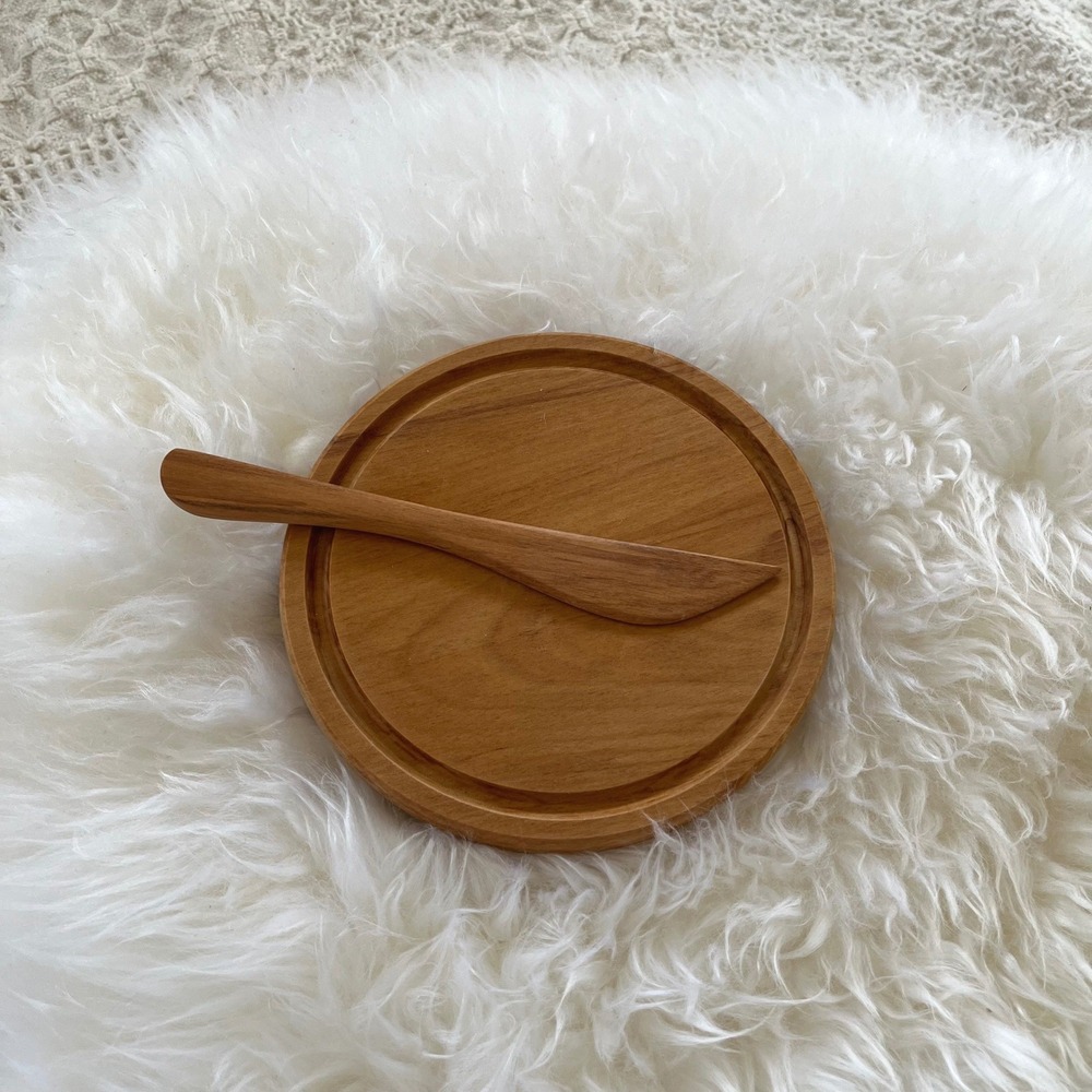 Vintage Cheese Board and Spreader